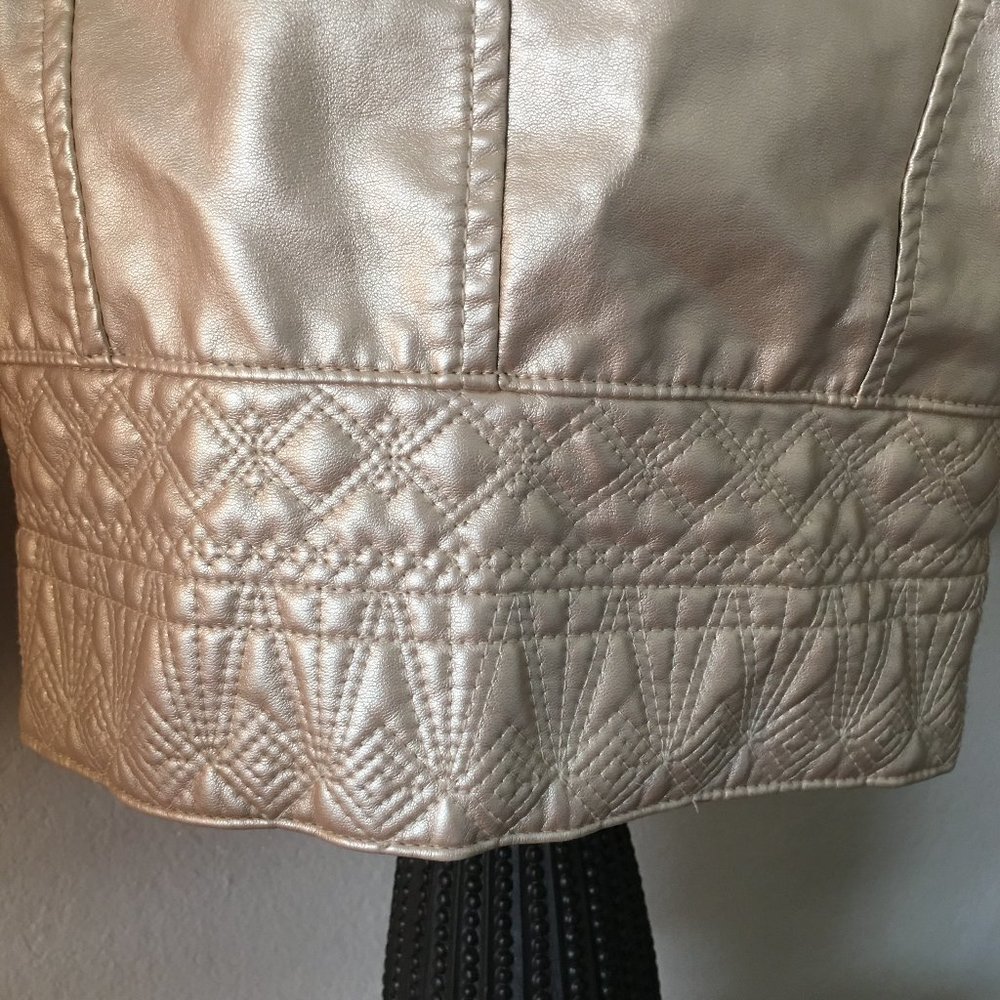 GENUINE KIDS OSHKOSH Gettalic Gold Moto Jacket  2T - Picture 8 of 11